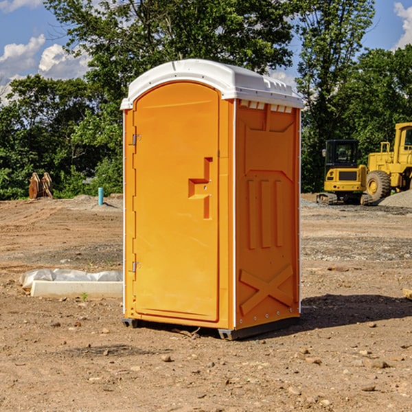 how often are the portable restrooms cleaned and serviced during a rental period in White River